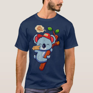 T-shirt Kawaii Koala Cute Animal Pizza Livraison Funny Piz