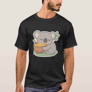 T-shirt Kawaii Koala Hugging Ramen Bowl - Cute Aussie