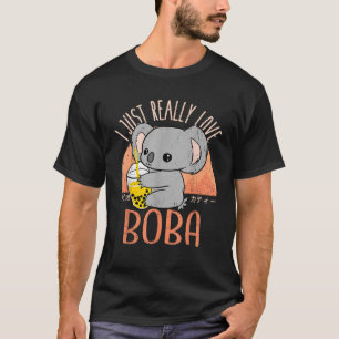 T-shirt Kawaii Koala je suis juste amoureux de Boba Bubble