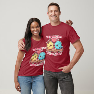 T-shirt Kawaii Lovebirds - Vous me terminez sur Twitter
