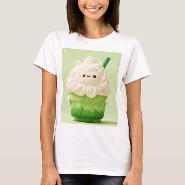 T-shirt Kawaii Matcha Boire Heureux (Devant)