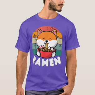 T-shirt Kawaii nouilles japonaises mignonnes Anime Chien S