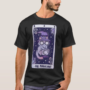 T-shirt Kawaii Pastel Goth Art Magicien Cute Tarot Cat