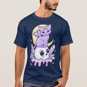 T-shirt Kawaii Pastel Goth Cute Chat de cuisine Déplaisant