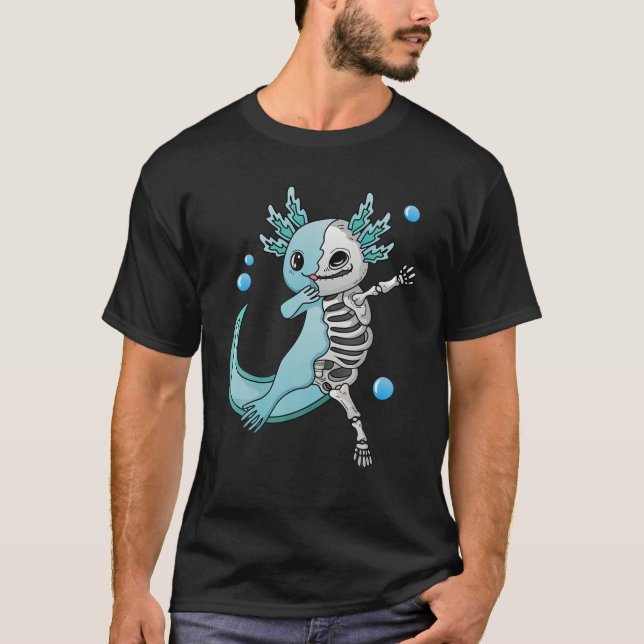 T-shirt Kawaii Pastel Goth Dabbing esthétique Axolotl Sala (Devant)