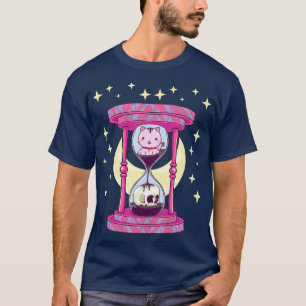 T-shirt Kawaii Pastel Goth Hourglass with Cat Skull Goth