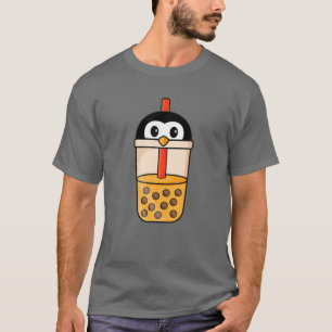 T-shirt Kawaii Penguin aime Bubble Tea Drôle Boba's