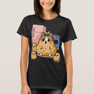 T-shirt Kawaii Purr-tato : L'Adorable Chat-Pomme De Terre