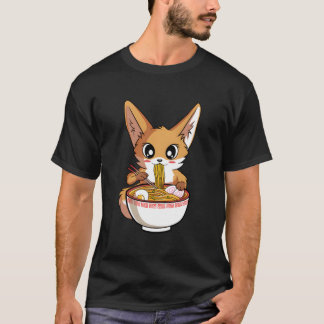 T-shirt Kawaii Ra Fox Japanese Noodles Anime