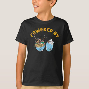 T-shirt Kawaii Ramen & Cat Design Ramen et chat propulsé