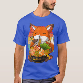 T-shirt Kawaii Ramen Fox, Japonais Neko Noodle drôle Anime
