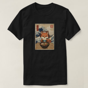T-shirt kawaii ramen japonais renard japonais jeux vidéo r