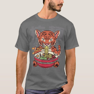 T-shirt Kawaii Ramen Noix d'Anime Japonaise Cute Tiger Noo