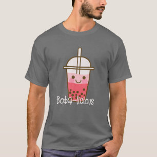 T-shirt Kawaii rose Boba Tea Apparel Boba-Licious