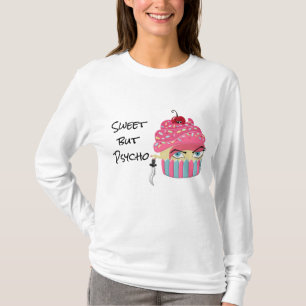 T-shirt Kawaii rose tueur Cupcake laid pull Halloween