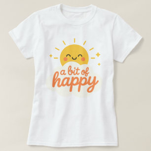 T-shirt Kawaii souriant soleil visage mignonne un peu de H