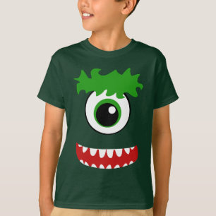 T-shirt Kawaii souriant un monstre teinté