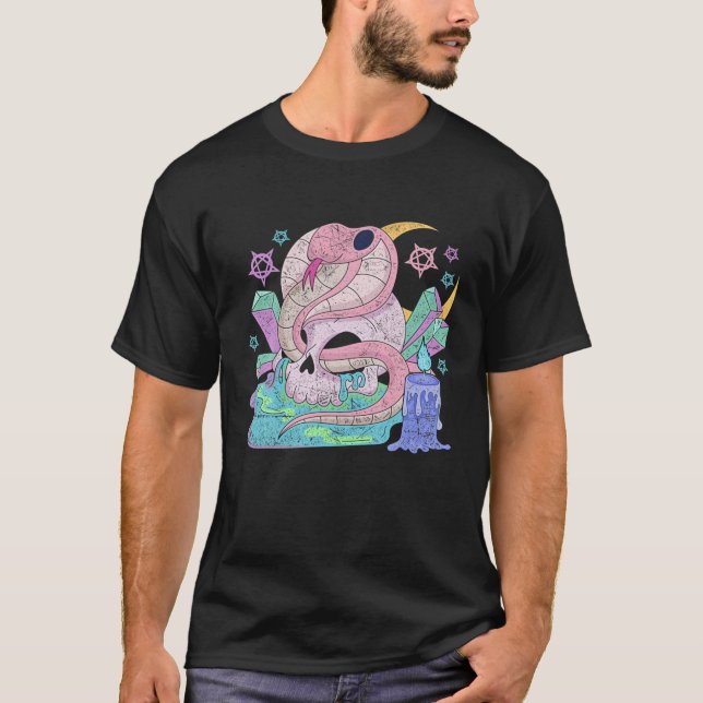 T-shirt Kawaiii Snake Anime Animal Pagan Occulte Japonais  (Devant)