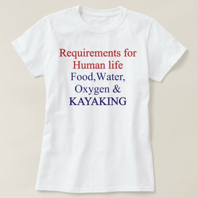 T-shirt kayak amant conception drôle kayak dire (Design devant)