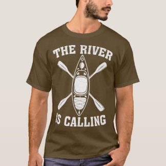 T-shirt Kayak Bateau Kayaker Funny La Rivière Appelle Kaya