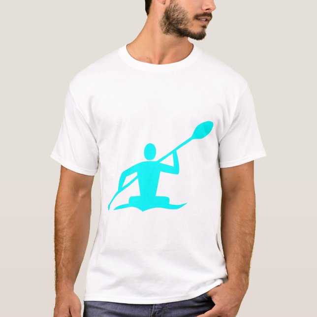 T-shirt Kayak - Cyan (Devant)