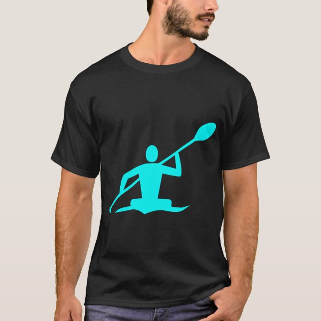 T-shirt Kayak - Cyan (Devant)