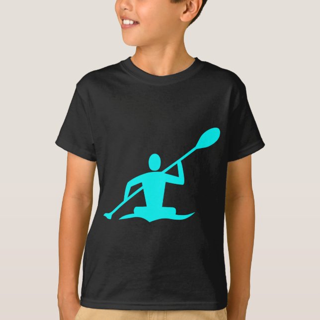 T-shirt Kayak - Cyan (Devant)