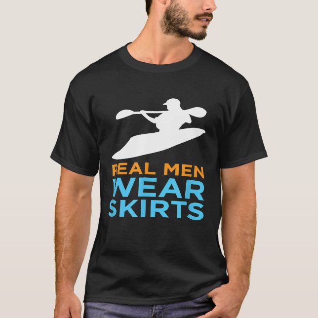 T-shirt kayak de rivière FUNNY - Les vrais hommes  (Devant)