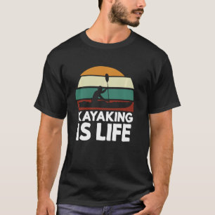 T-shirt Kayak vintage est la vie nautique Yak Canoë Kayak 