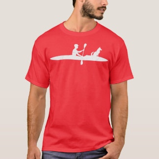 T-shirt Kayaking avec chien Funny Kayak Lover Idée cadeau