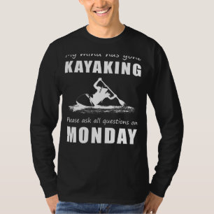 T-shirt Kayaking Etat d'esprit Tee  reporter les question
