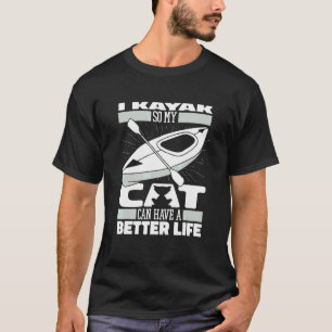 T-shirt Kayakiste Chat Kayak Yak   En kayak