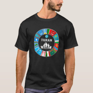 T-shirt Kazakhstan Gokturk Turk Turquie Drapeau Turk Bayra
