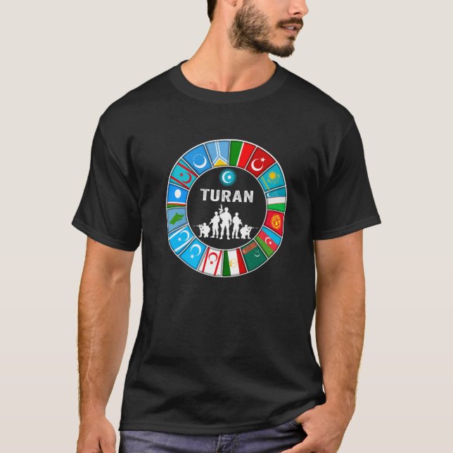 T-shirt Kazakhstan Gokturk Turk Turquie Drapeau Turk Bayra (Devant)