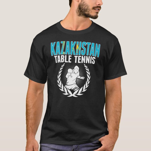 T-shirt Kazakhstan Table Tennis  Support Kazakhstani Ping  (Devant)