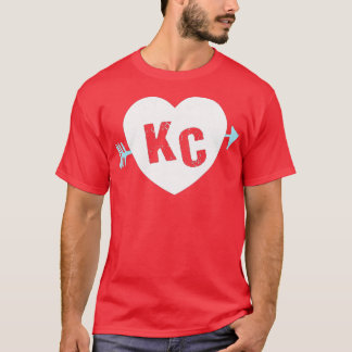 T-shirt KC Heart Arrow KC (Kansas City) 2Letter KC Heart
