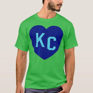 T-shirt KC Heart KC (Kansas City) KC Love KC Powder Blue K