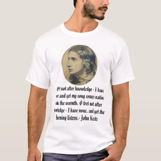 T-shirt keats, frette d'O pas après la connaissance - je