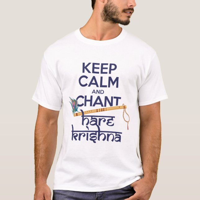 T-shirt Keep Calm and Chant Hare Krishna Mantra Chanting (Devant)