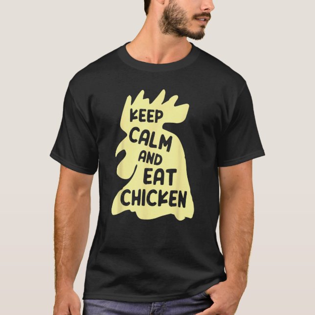 T-shirt Keep Calm And Eat Chicken  Chicken (Devant)