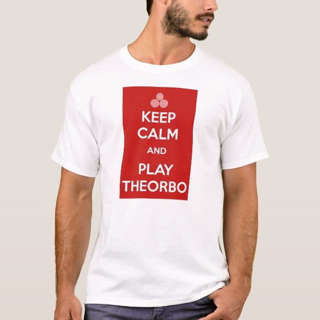 T-shirt Keep calm and play theorbo (Devant)
