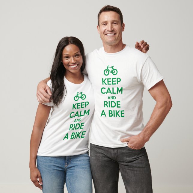 T-shirt Keep Calm and Ride a Bike (Unisexe)