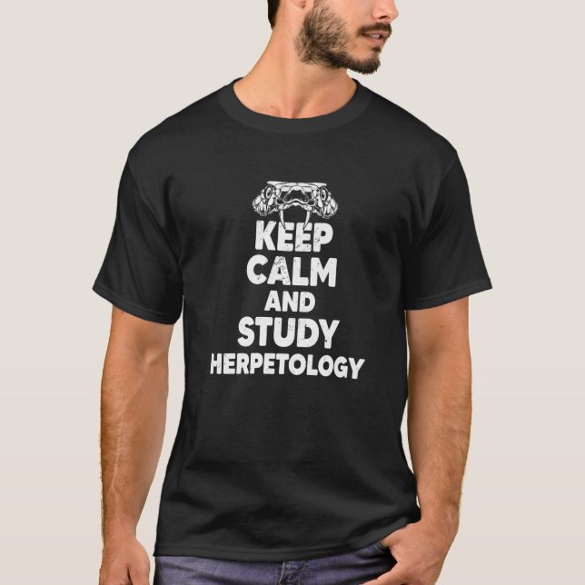 T-shirt Keep Calm And Study Herpetology Future Herpetologi (Devant)