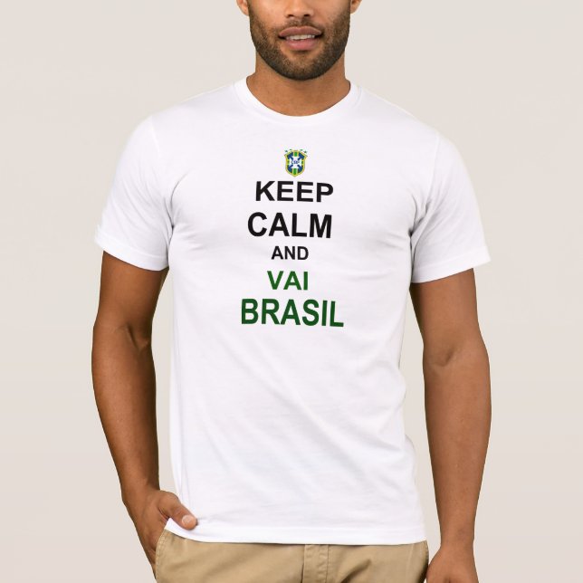 T-shirt Keep calm va Brésil (Devant)