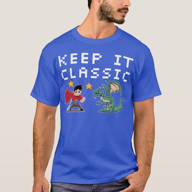 T-shirt Keep It Classic Video Games Figures friend retro (Devant)