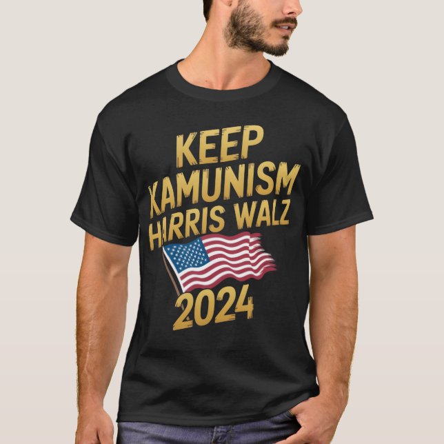 T-shirt Keep Kamunism  Walz 2024 Show Your Pride boy (Devant)
