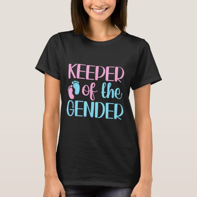 T-shirt Keeper Of The Gender Pregnancy Announcement Gender (Devant)