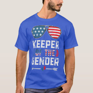 T-shirt Keeper Of The Gender Reveal 4th Of July US Flag Su