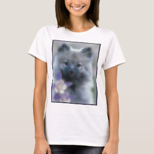 T-shirt Keeshond and Columbine  - Dog Photograph
