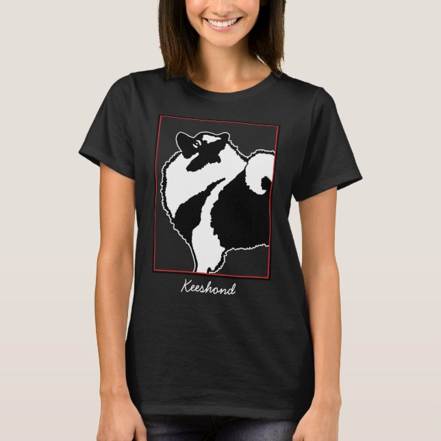 T-shirt Keeshond Graphics - Cute Original Chig Art (Devant)
